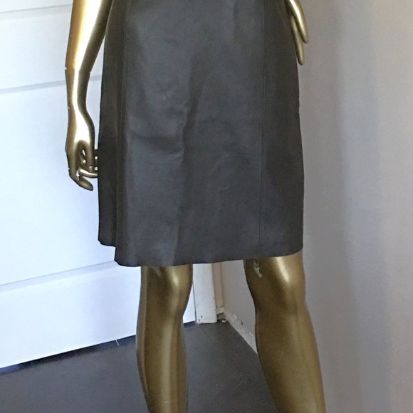 BANANA REPUBLIC Chocolate Brown Leather Dress NEW! - Picture 3 of 11